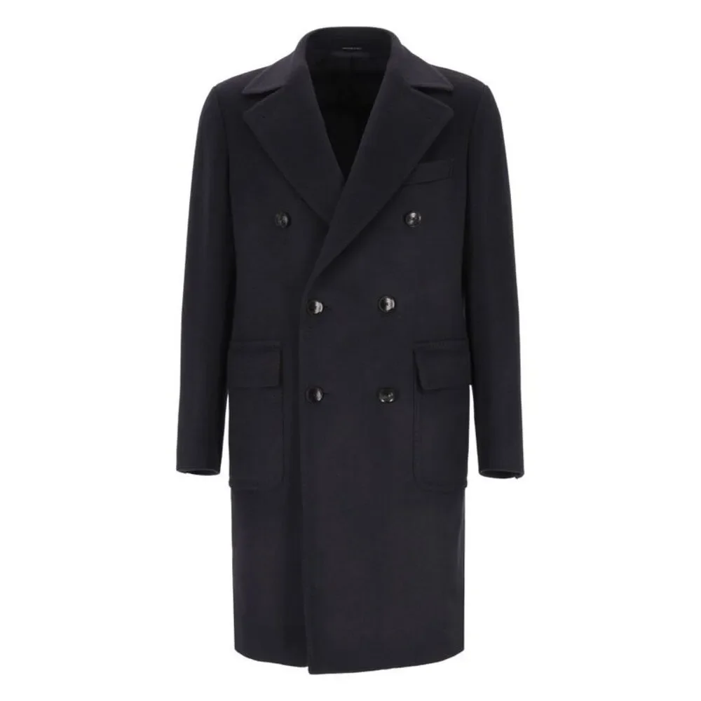 Al Duca D'aosta Men Double-Breasted Cashmere Coat